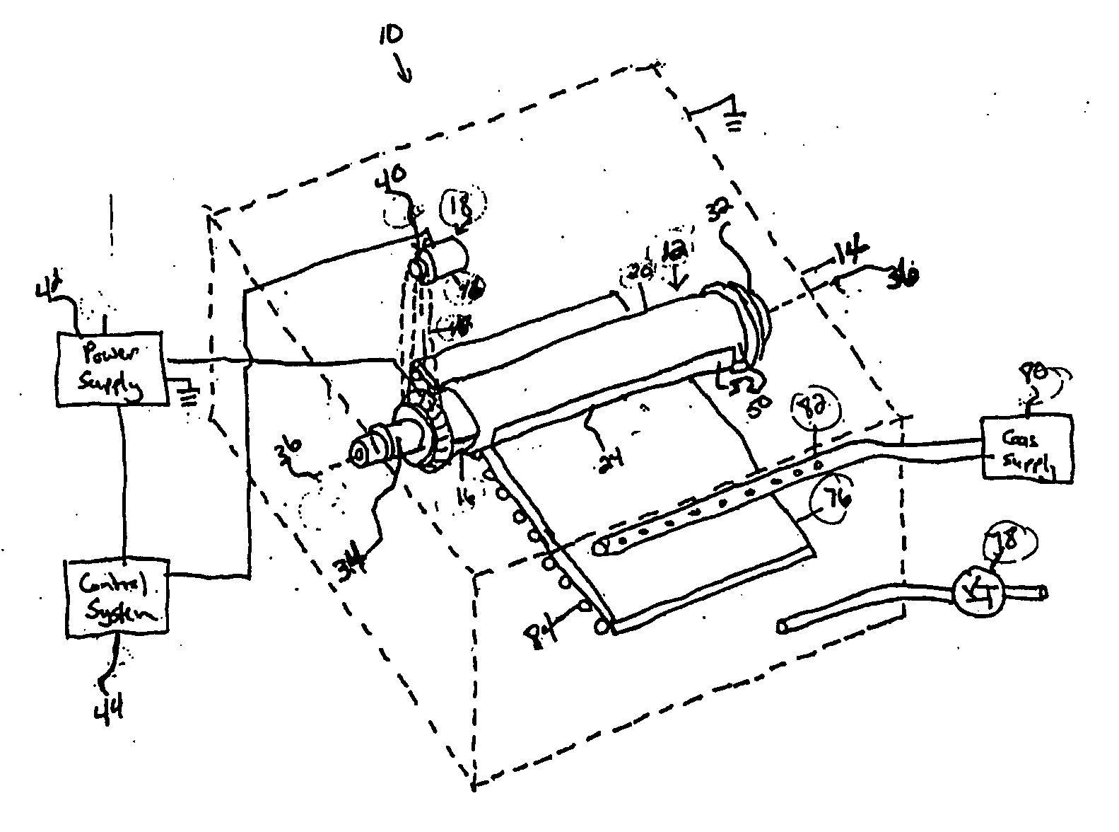 Oscillating shielded cylindrical target assemblies and their methods of use