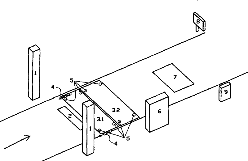 Anti-cheating road vehicle unstopping weighing system with double weighing platforms