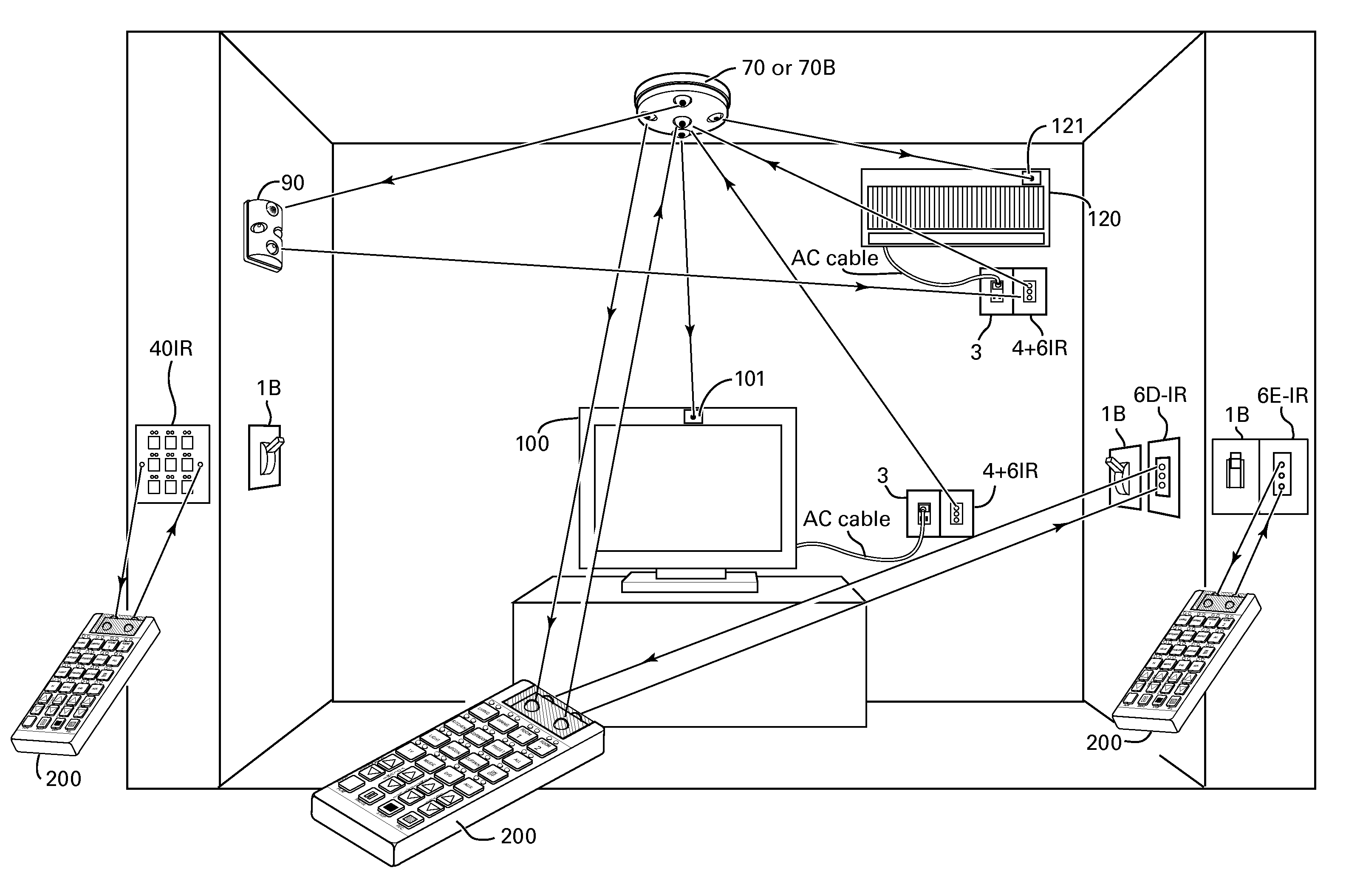 Method and Apparatus for Operating AC Powered Appliances Via Video Interphones, Two Way IR Drivers and Remote Control Devices