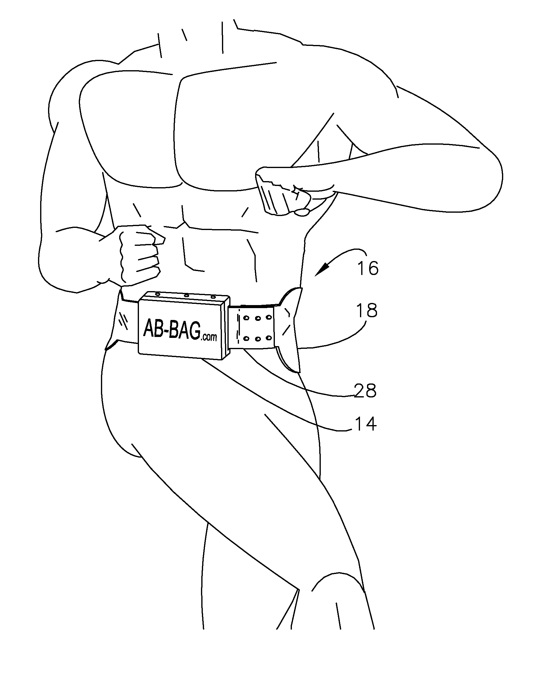 Compressive Device and Carrying Compartment For Use During Exercise