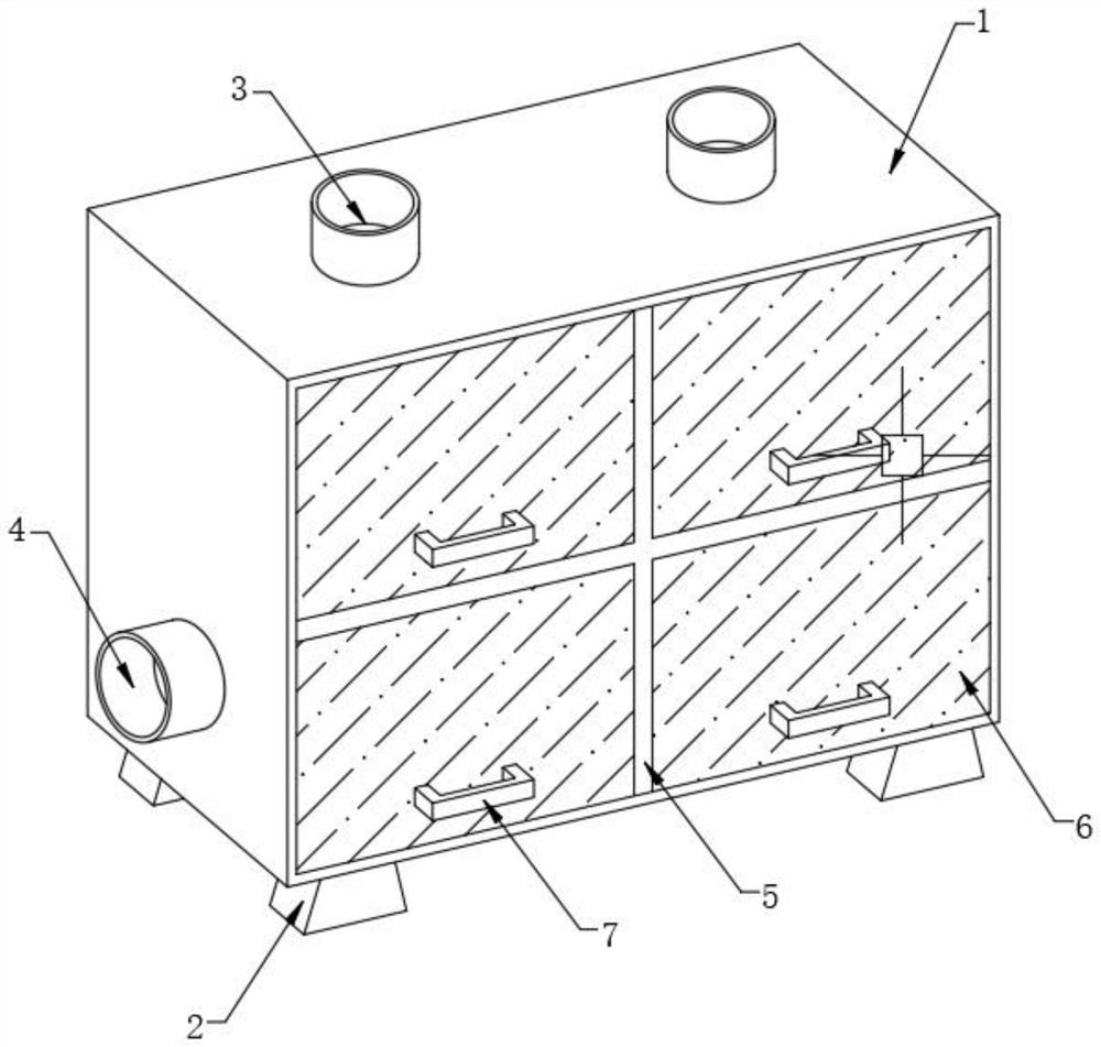 Storage device for composite sterile non-woven fabric bag