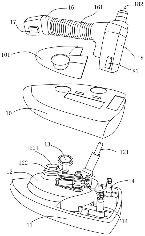 Two-piece steam iron