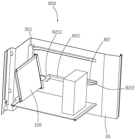 Drawer type rack component and refrigerator employing same