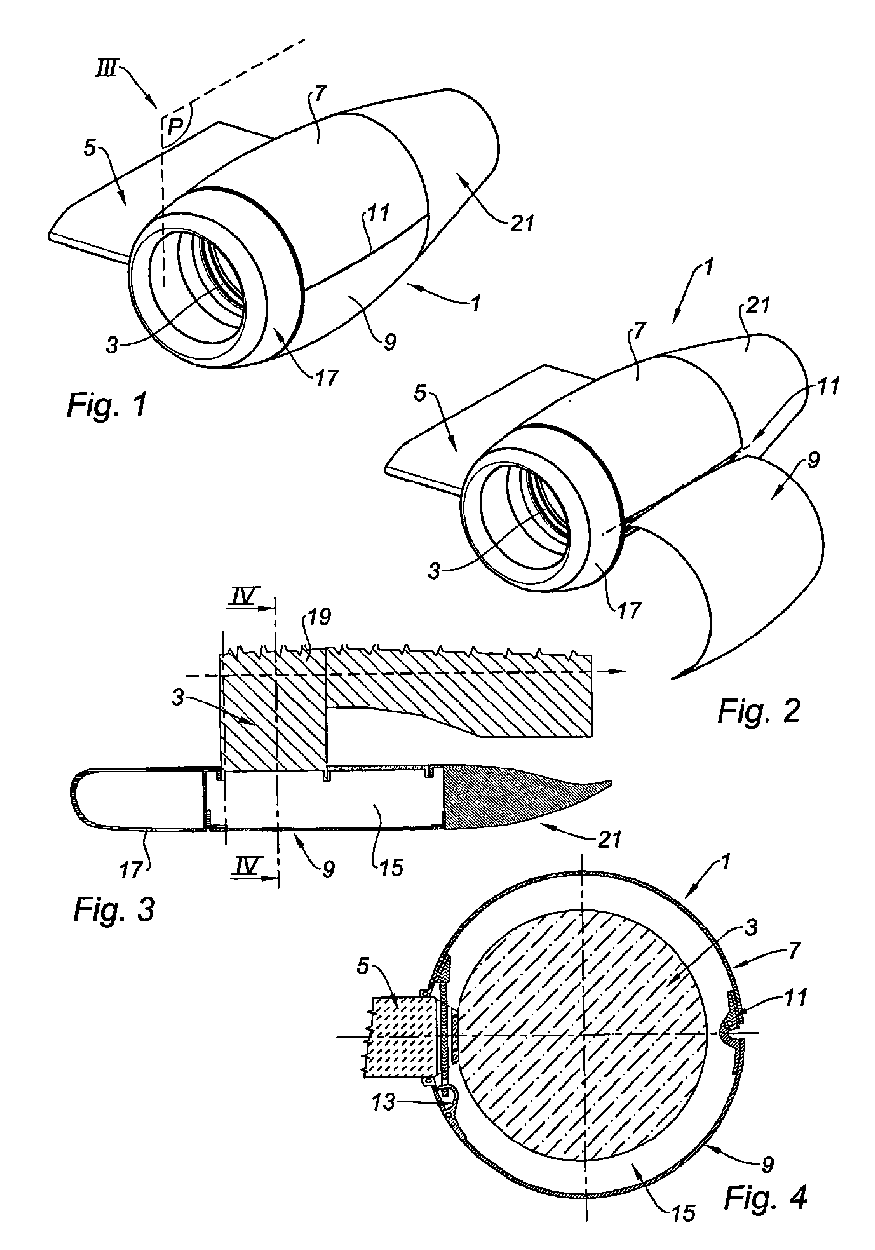 Nacelle with simplified cowling arrangement