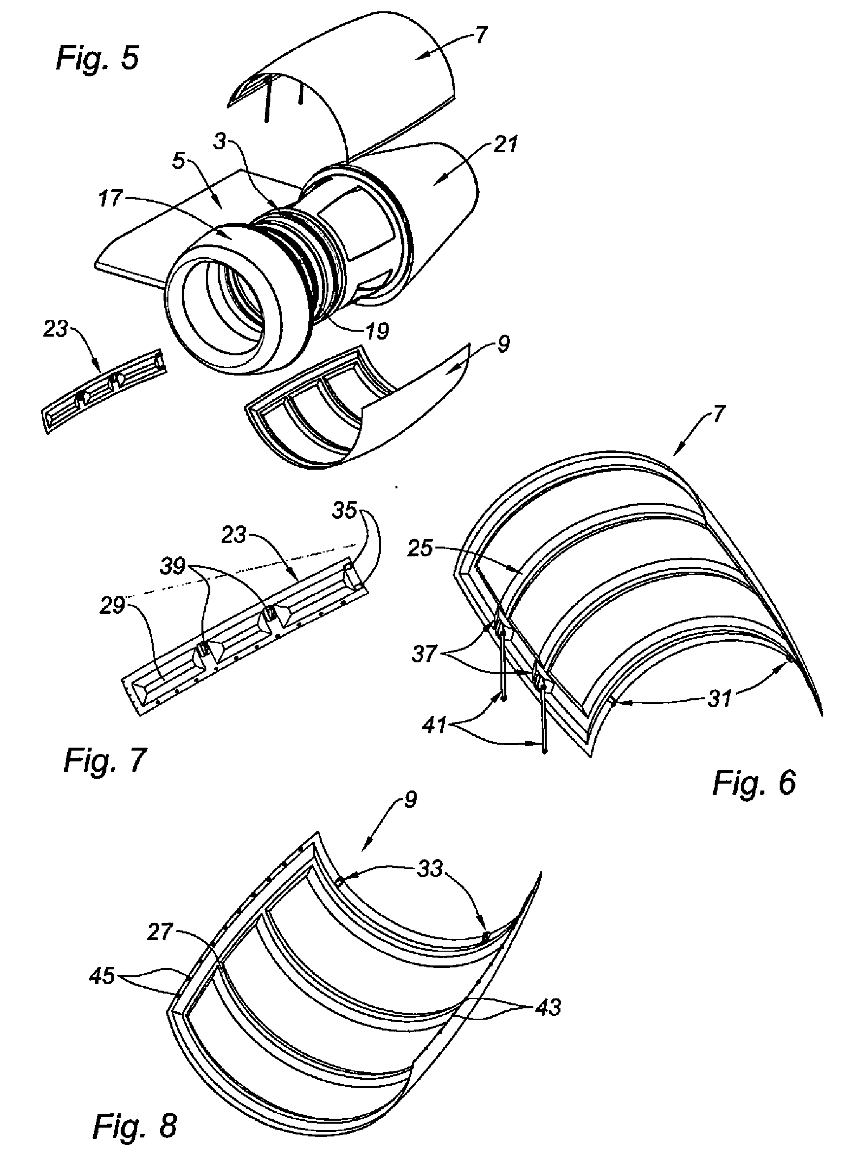 Nacelle with simplified cowling arrangement