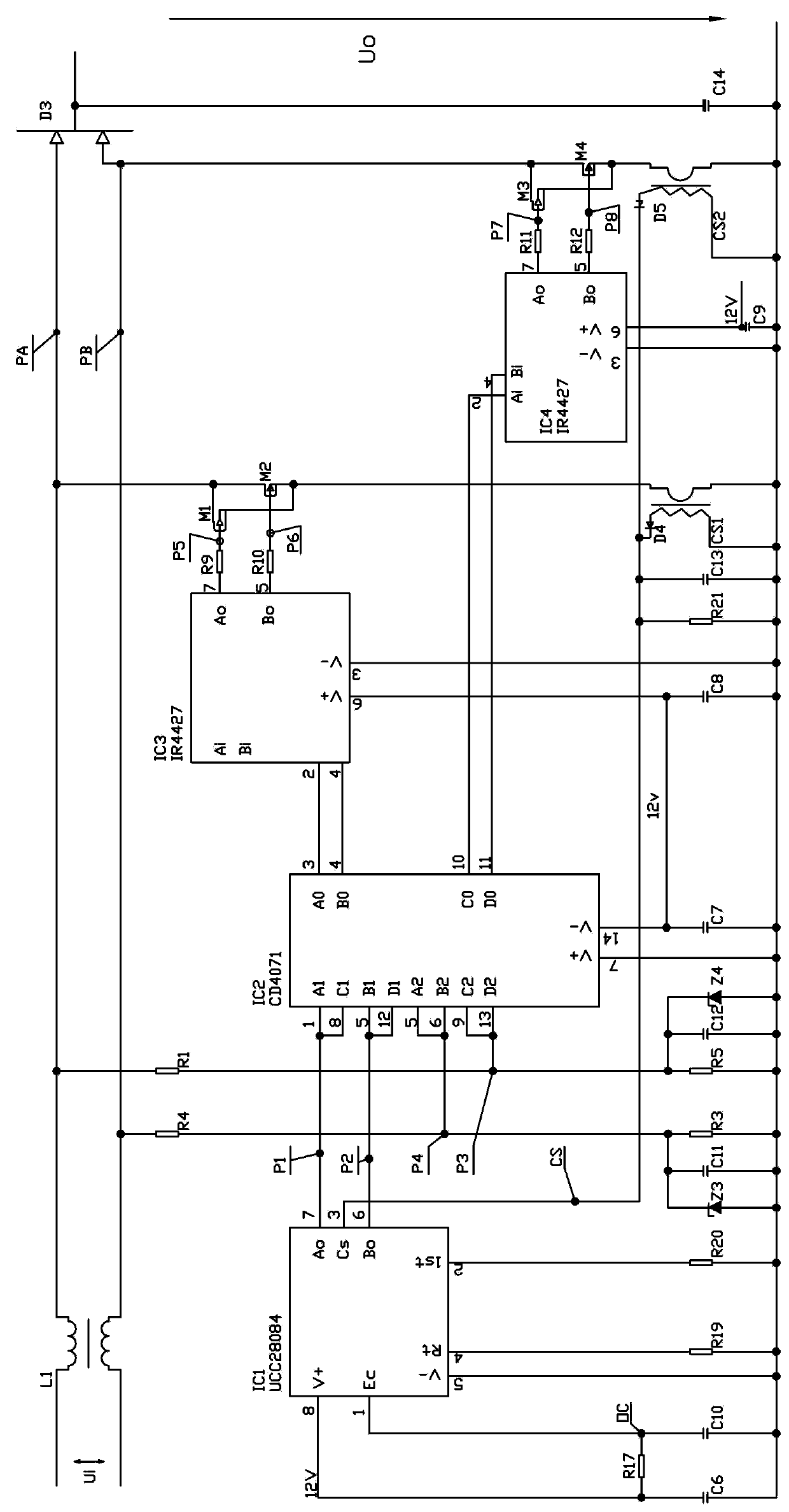 High-efficiency BOOST circuit