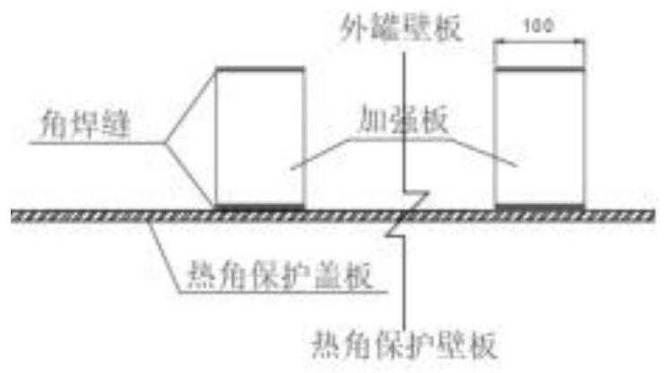 LNG bimetal full-capacity storage tank hot corner protection upside-down construction method