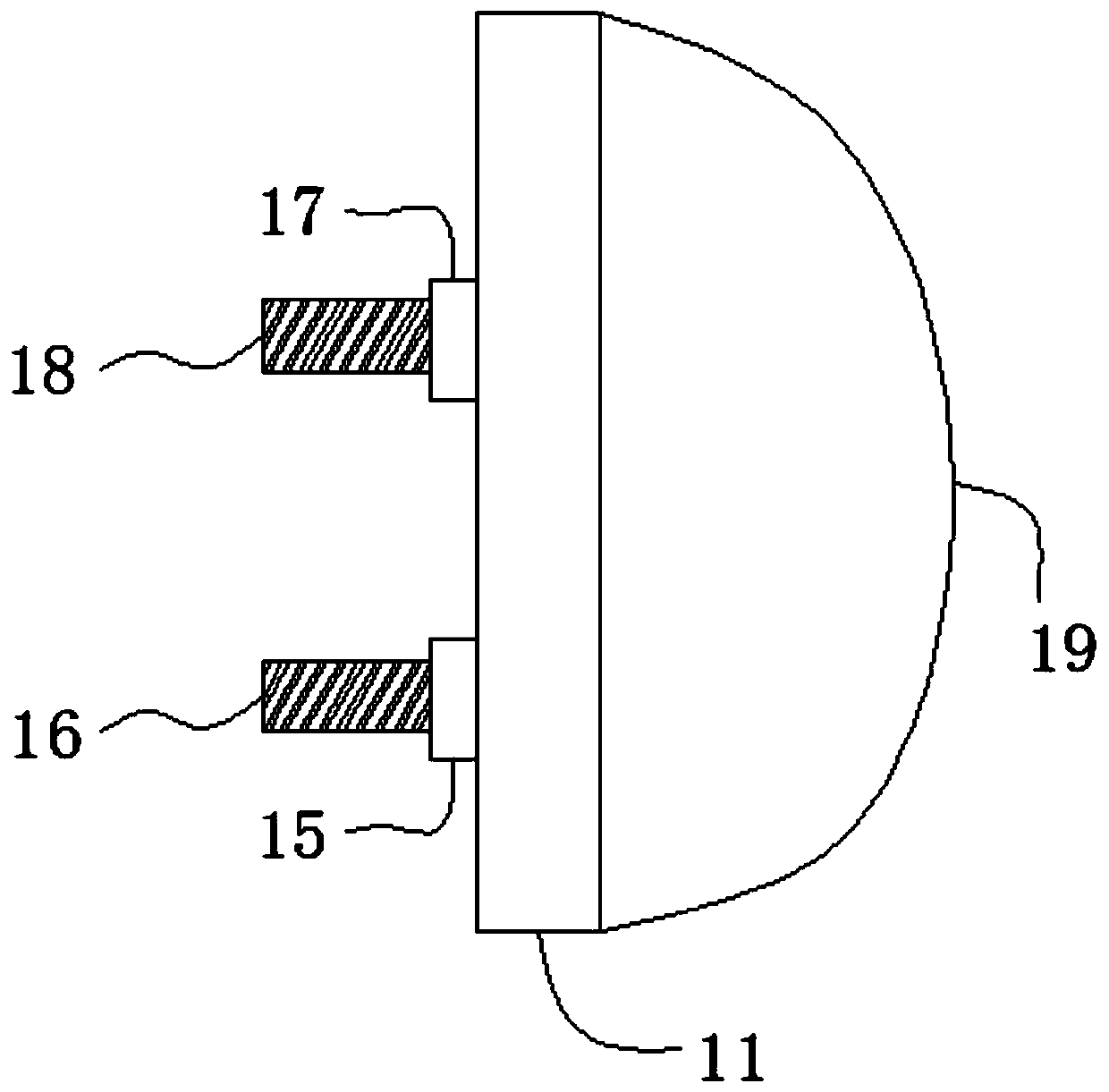 Positioning hole structure for fixed side tail lamp