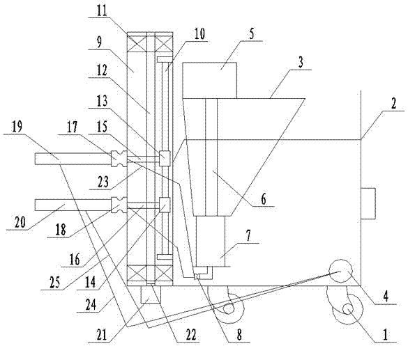 Spraying machine structure of decoration coating