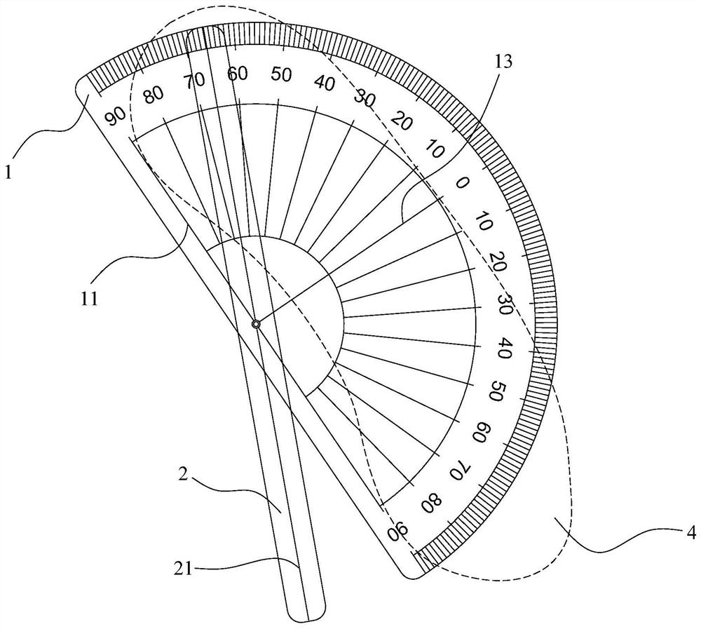 Aortic Arch Tangent Angle Measuring Ruler and Measuring Method