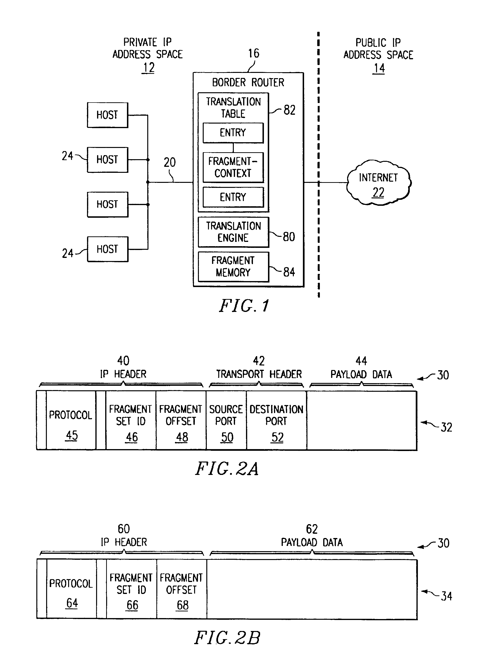 Method and system for processing fragments and their out-of-order delivery during address translation