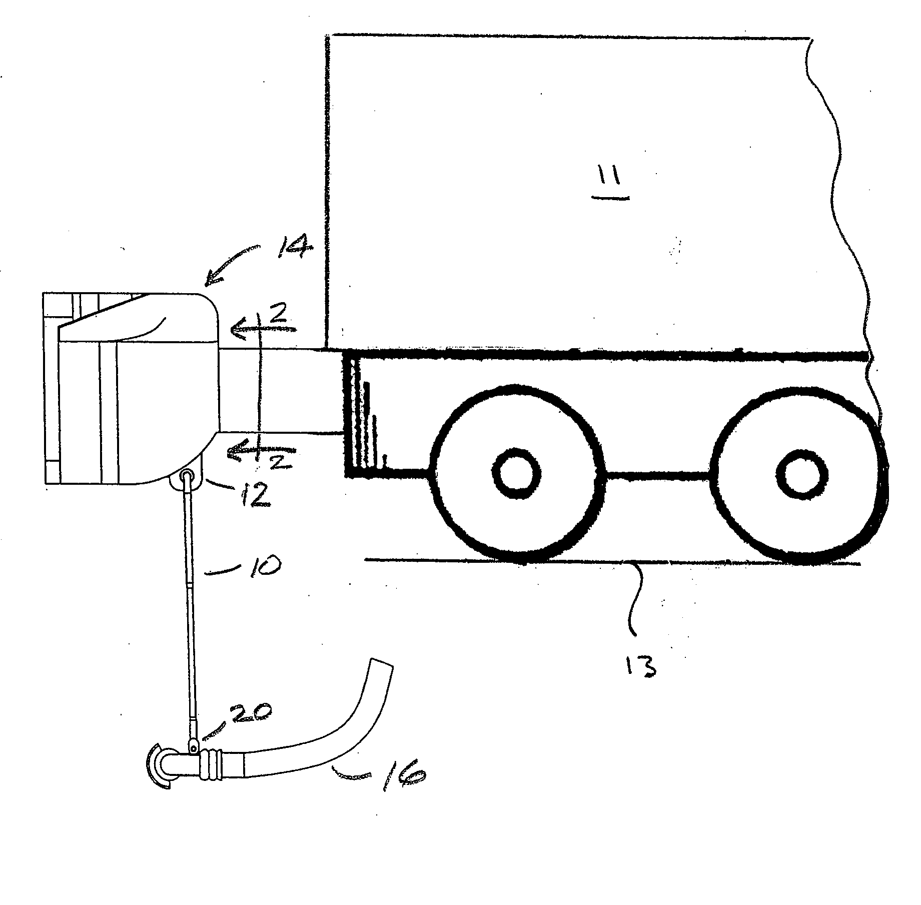 Air brake hose support