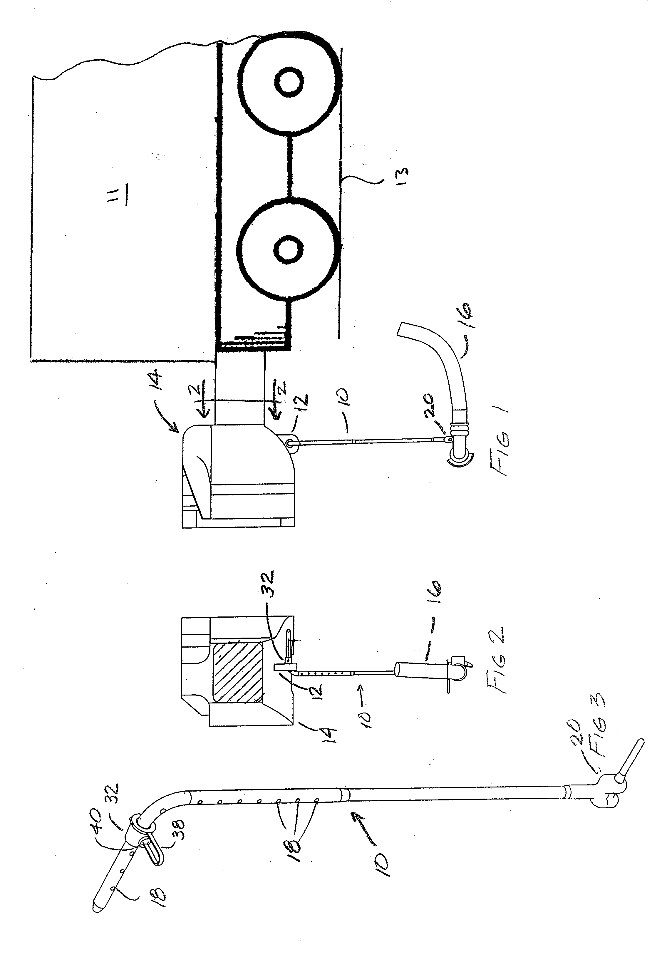 Air brake hose support