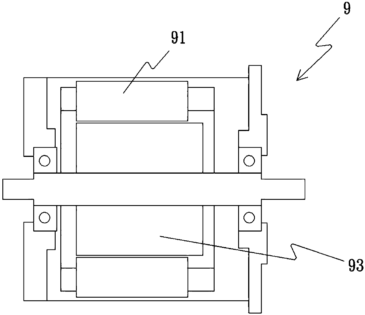 Outer disk motor having barrier stator