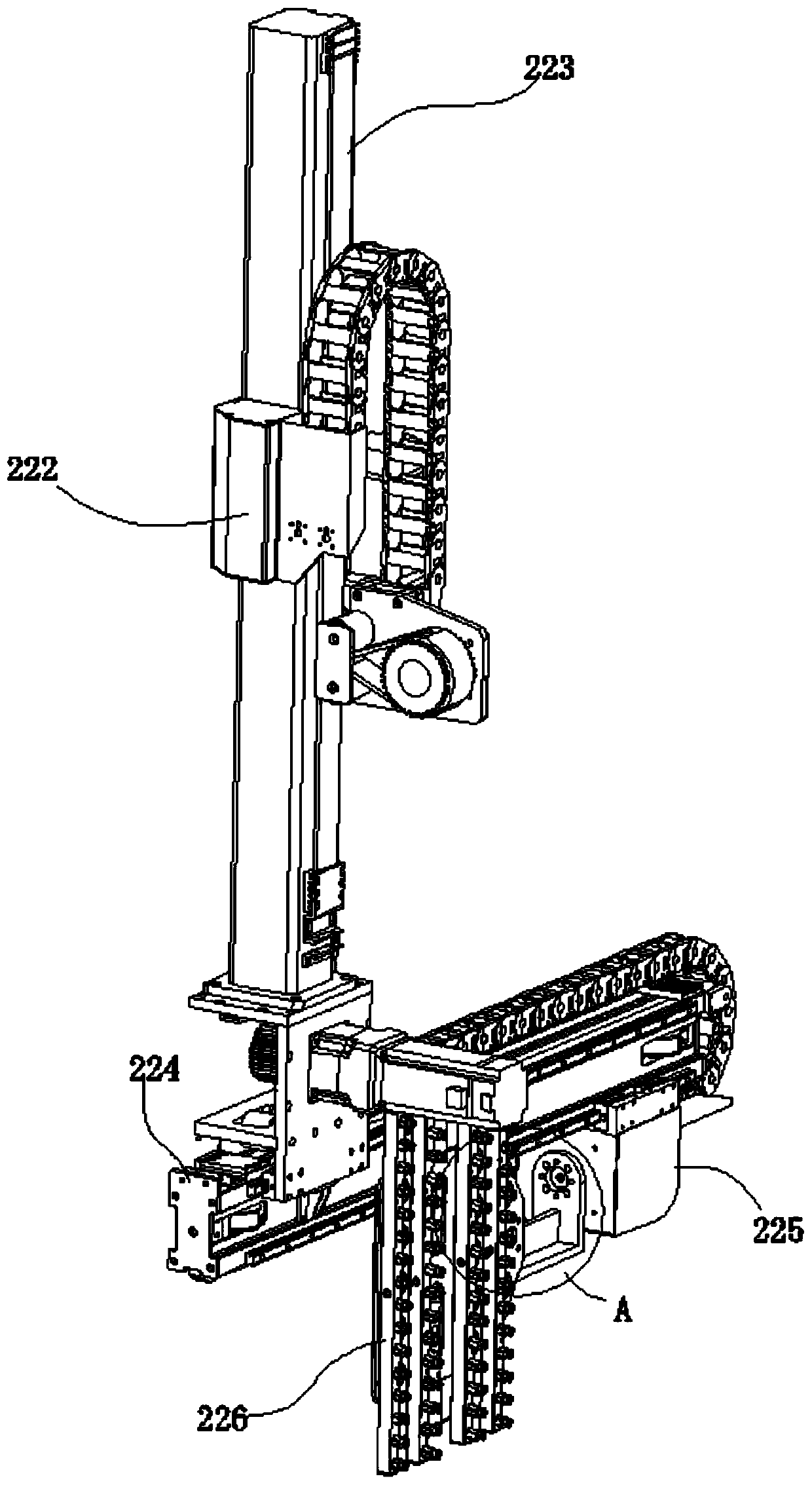 A stack mold side-take tableware packaging system and packaging method