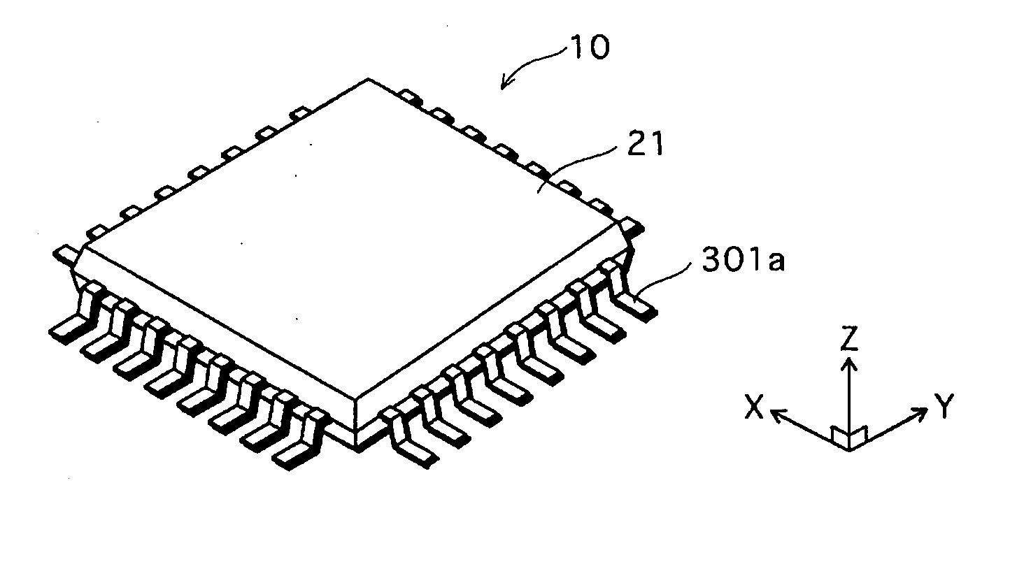 Wiring member, resin-coated metal part and resin-sealed semiconductor device, and manufacturing method for the resin-coated metal part and the resin-sealed semiconductor device