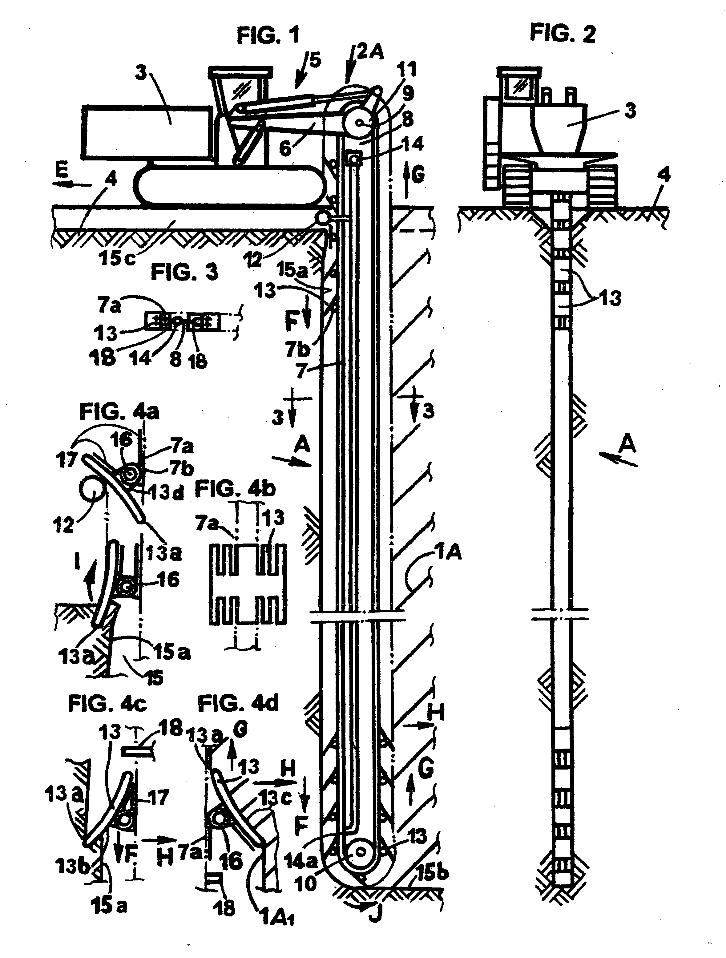Excavator and a method for constructing an underground continuous wall