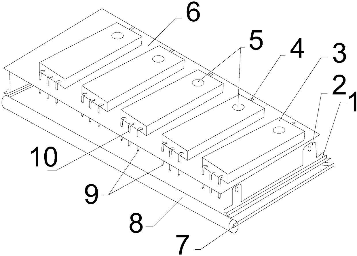 Humidity sensor detection circuit assembly capable of achieving assembly line intelligent production