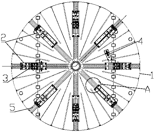 Superlarge-diameter rotation body tool fixture