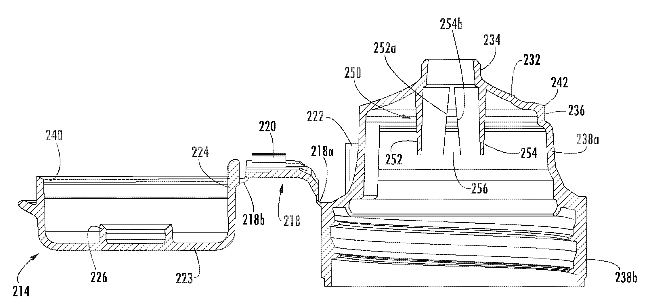 Dispensing closure having flow modulator and syneresis capture