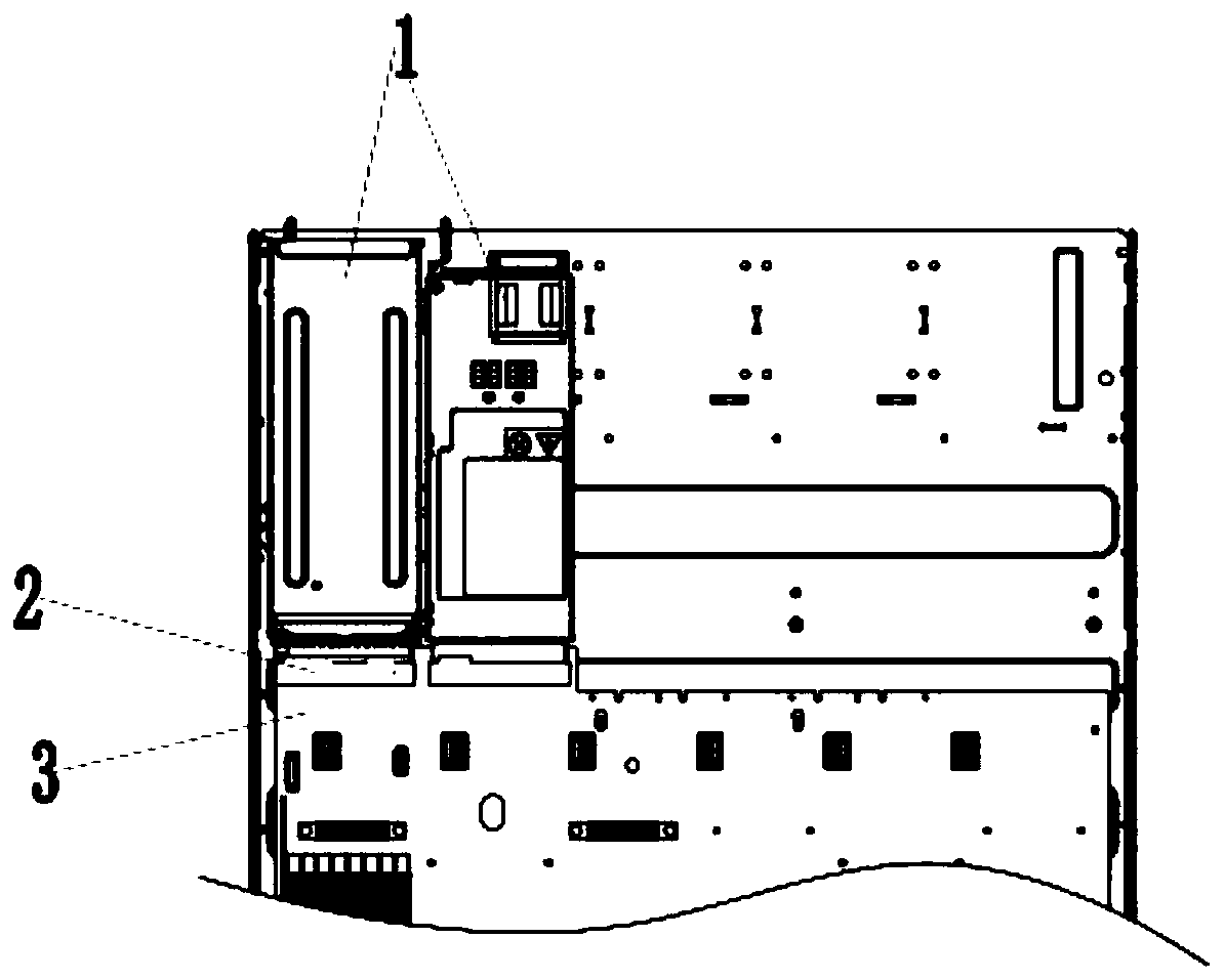 Connection structure of server power supply and mainboard