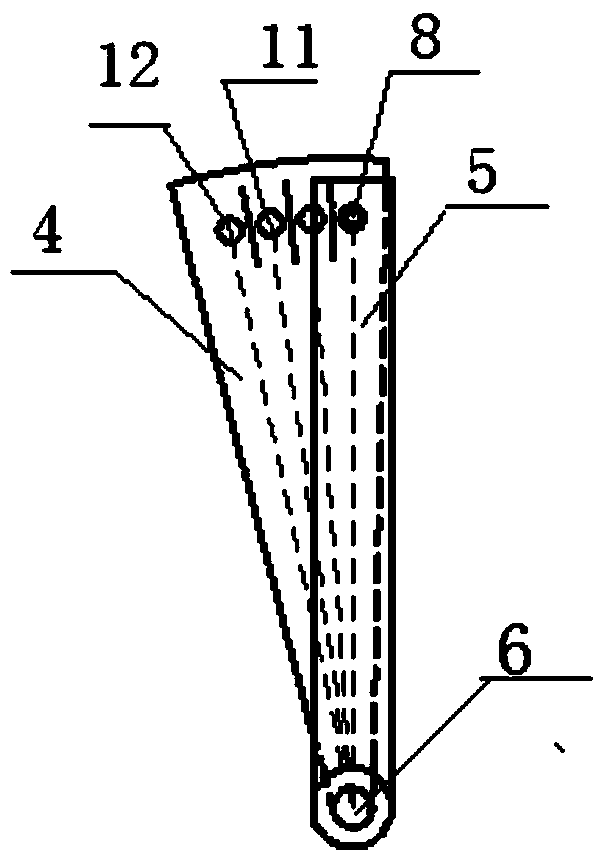 A detection device for the number of PE pipe layers of a reel type sprinkler irrigation machine