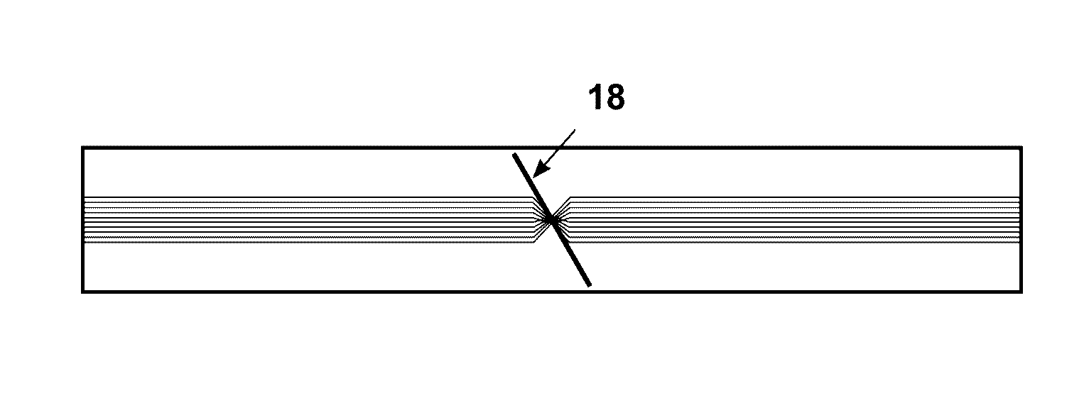 Method for the fabrication of optical waveguide devices in photonic crystal fibers and in waveguides with hollow structures