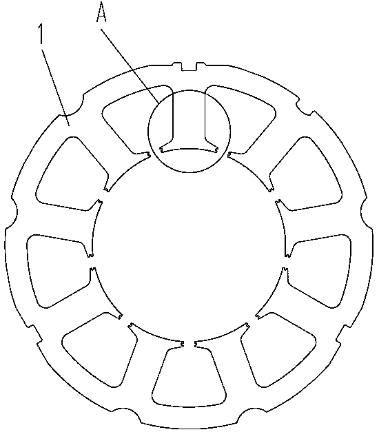 Auxiliary slot stator punching sheet, stator assembly, motor and compressor