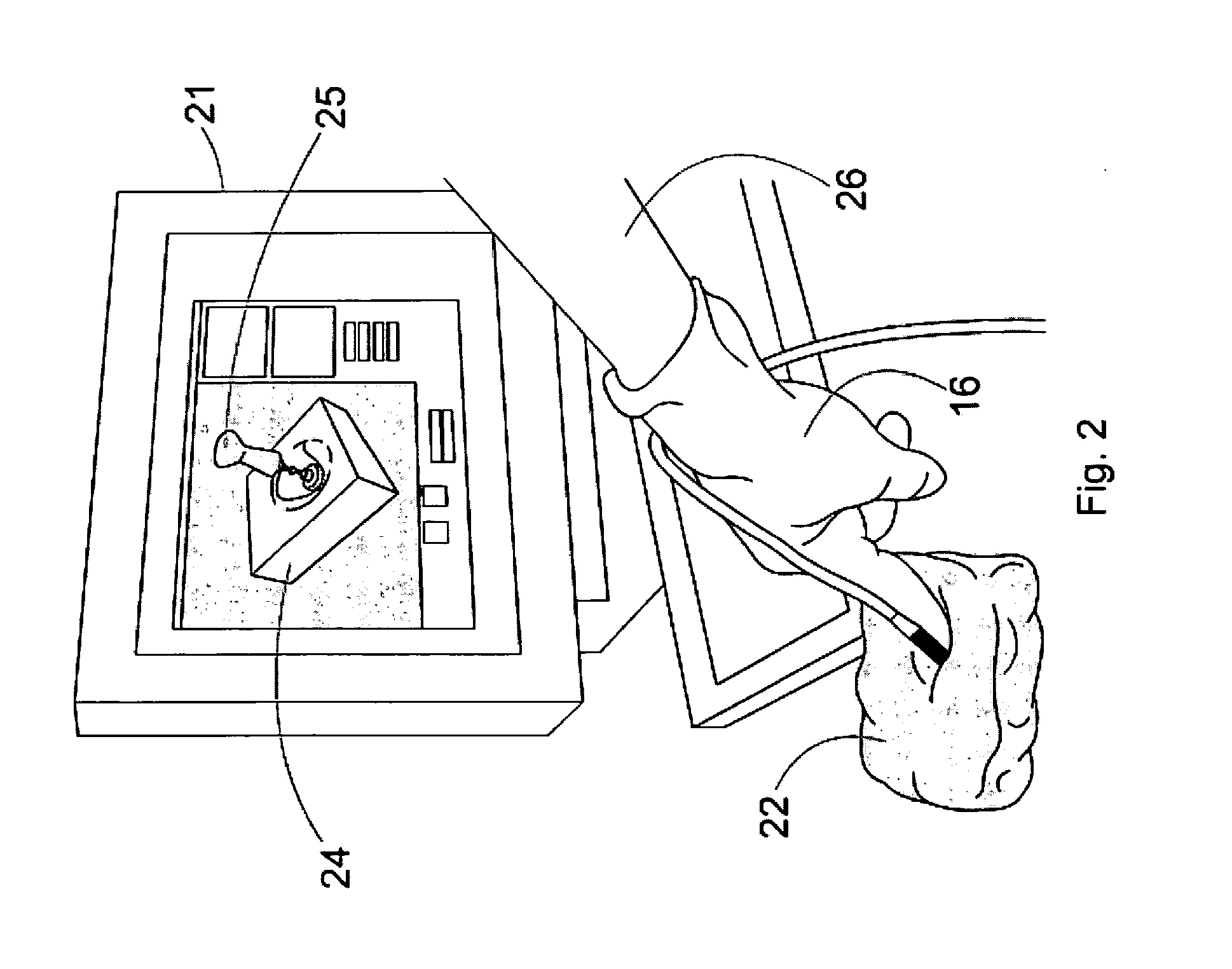 System for interfacing between an operator and a virtual object for computer aided design applications