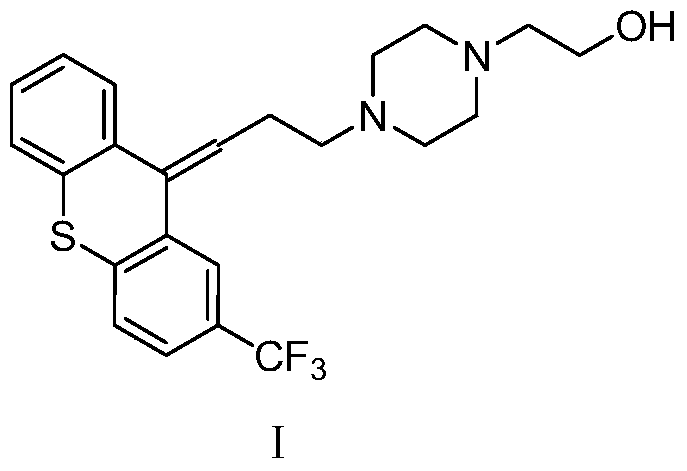 A kind of flupentixol melitracen pharmaceutical composition and preparation method thereof