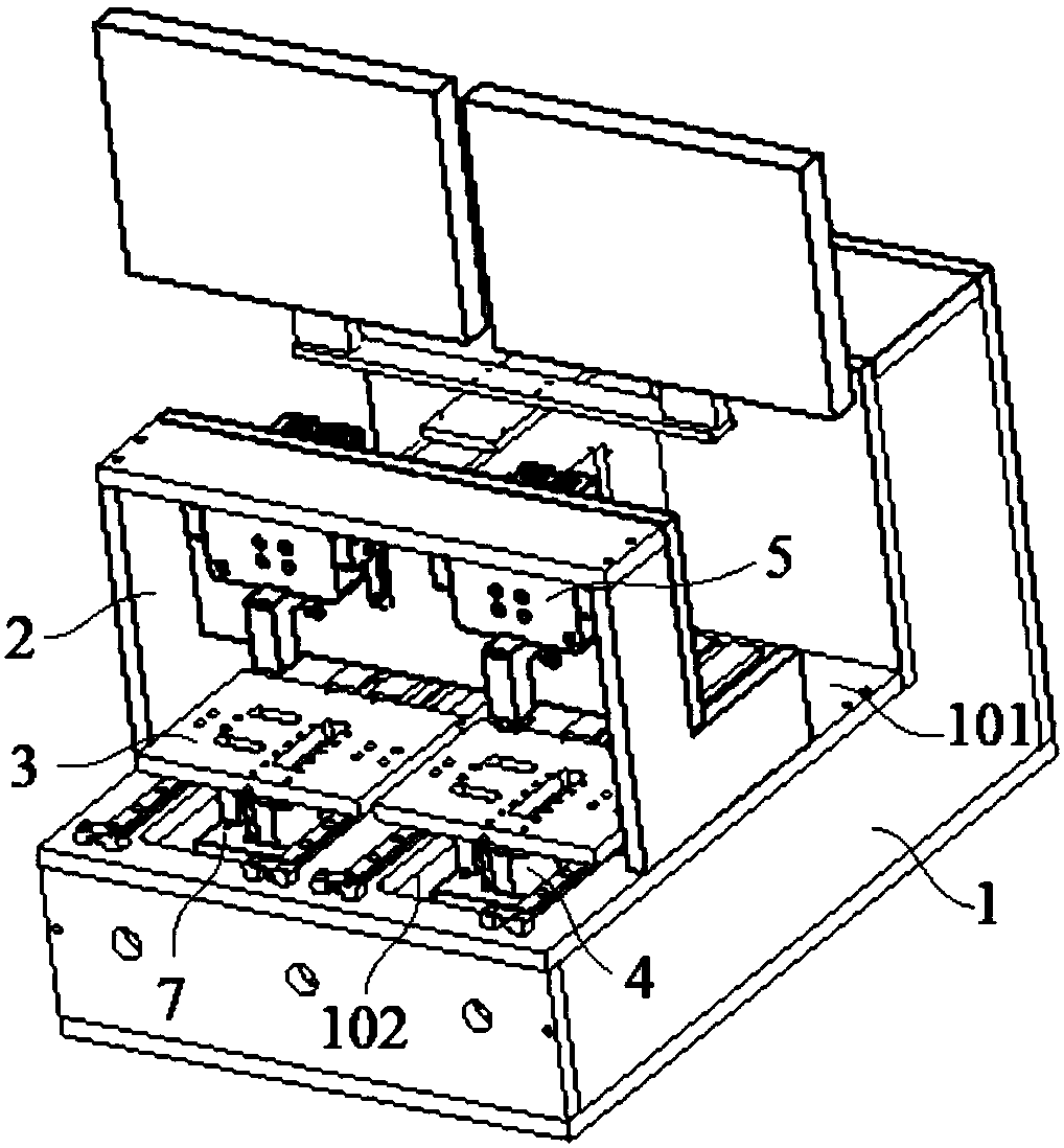 Double-station code scanning test device