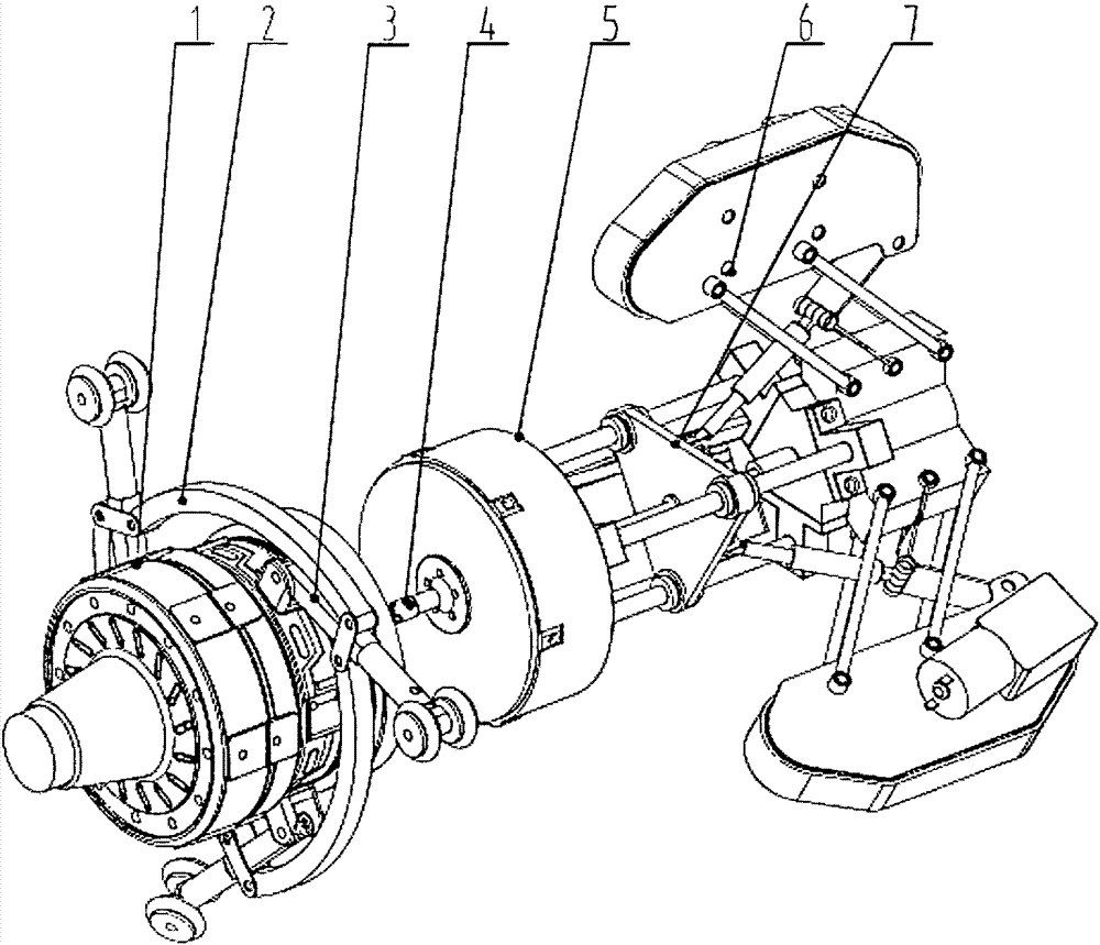 Wheel-tracked tandem type pipeline robot