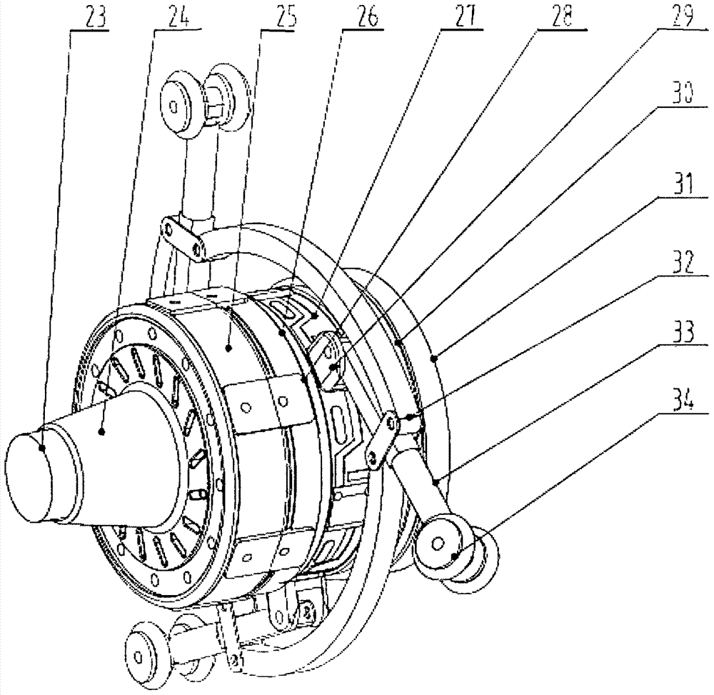 Wheel-tracked tandem type pipeline robot