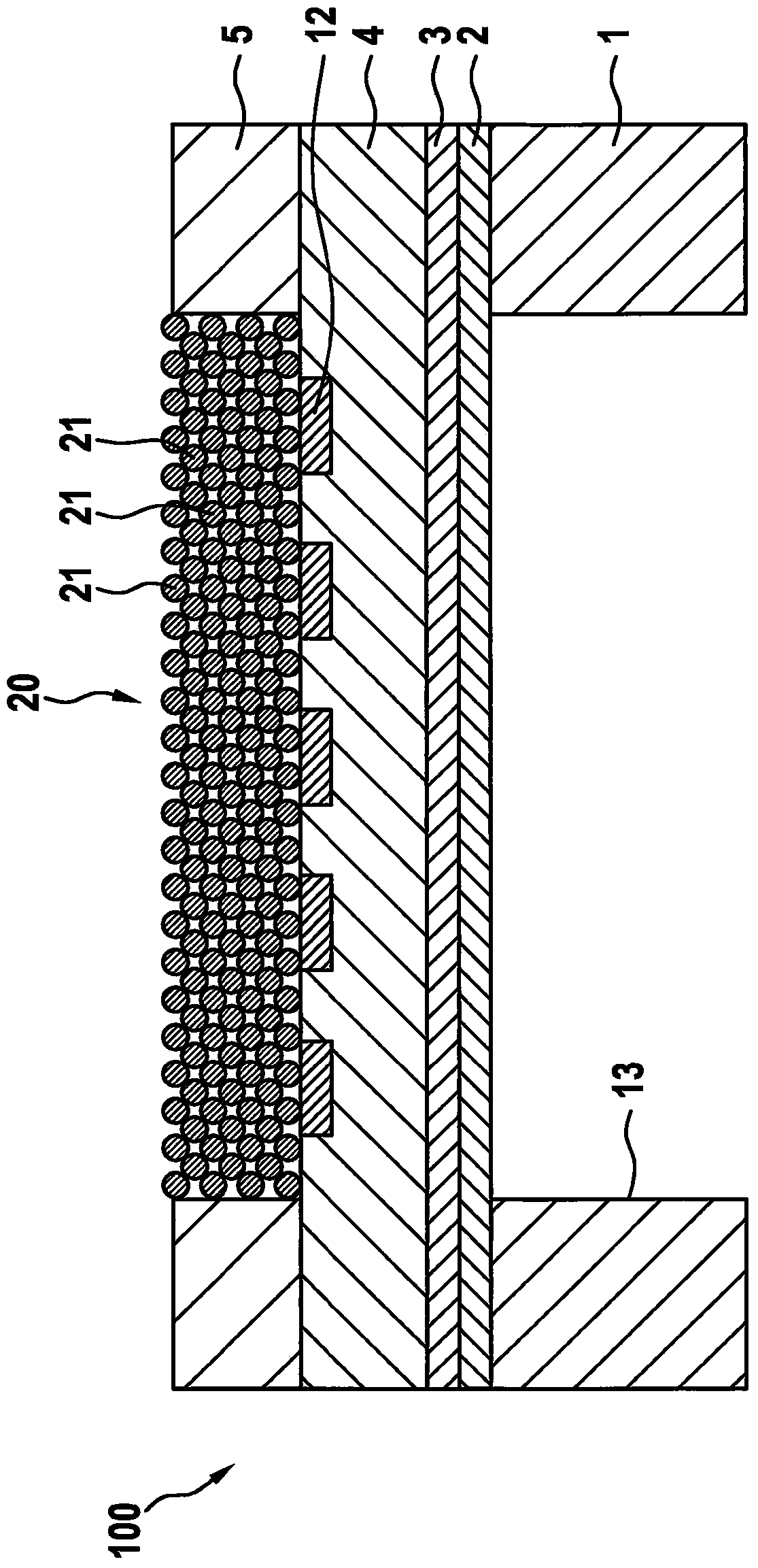 Method for producing a porous structure in a layer structure of a semiconductor component and a mems component having said porous structure element