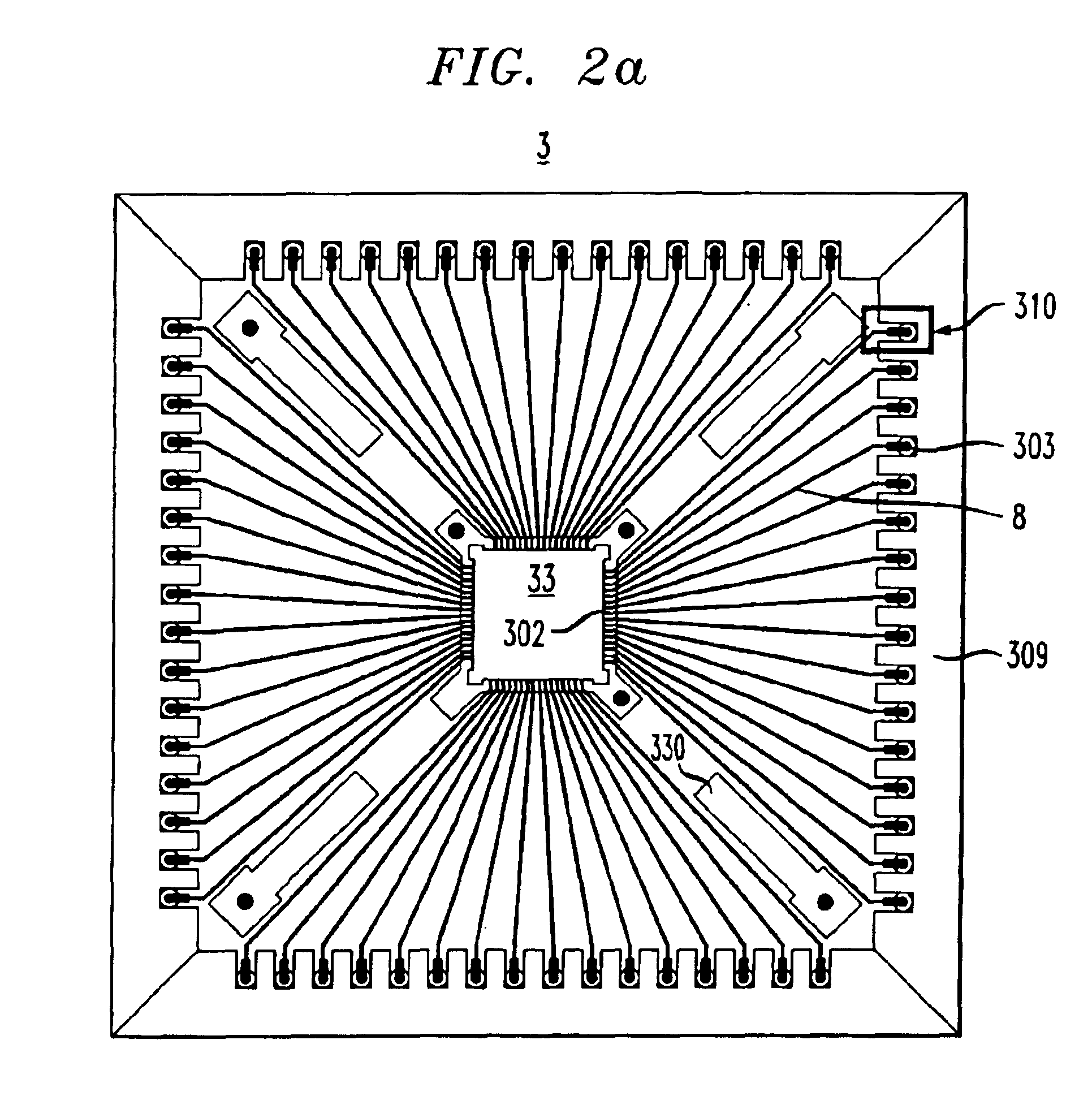 RF transition for an area array package