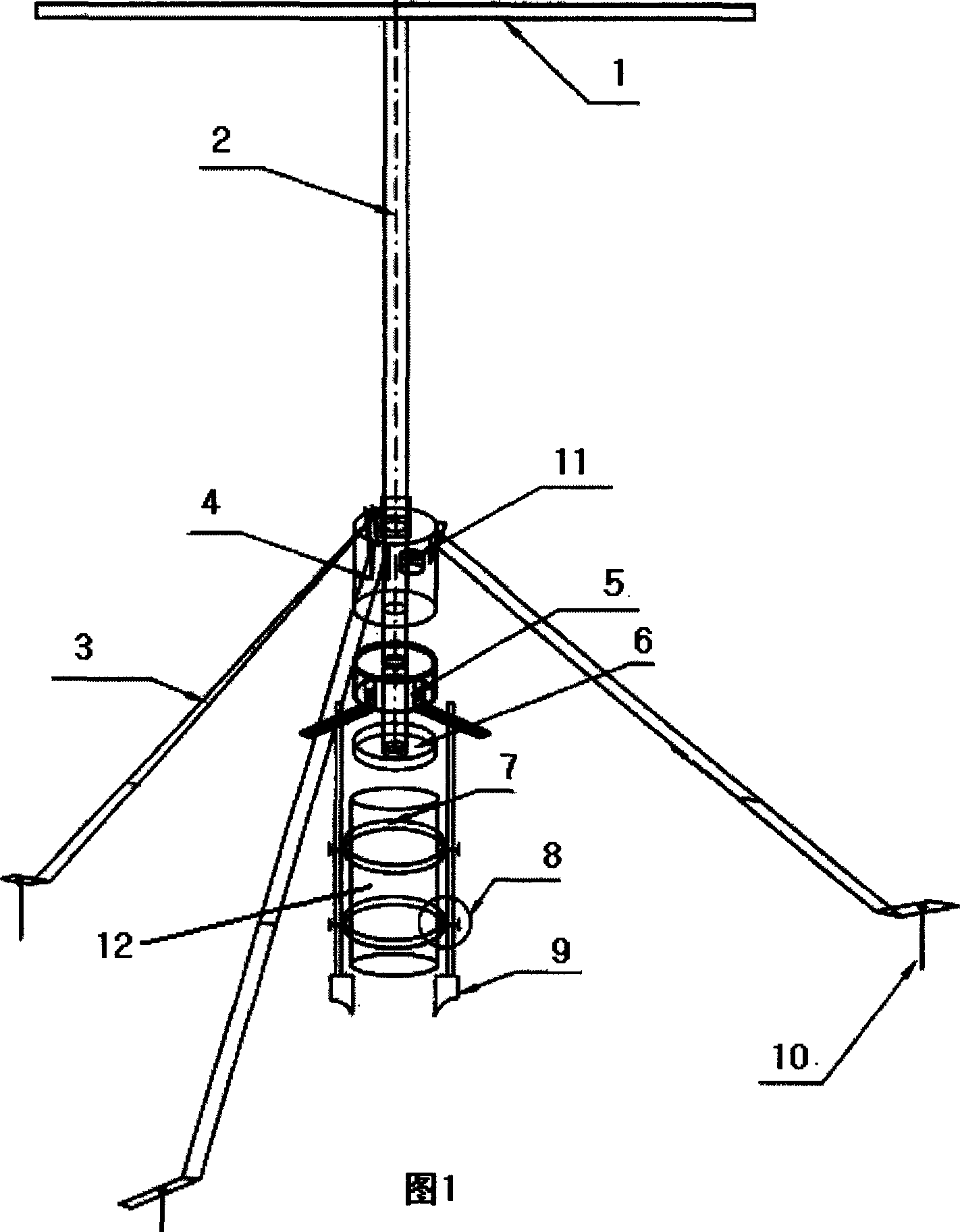 Support rotating undisturbed soil sampling device