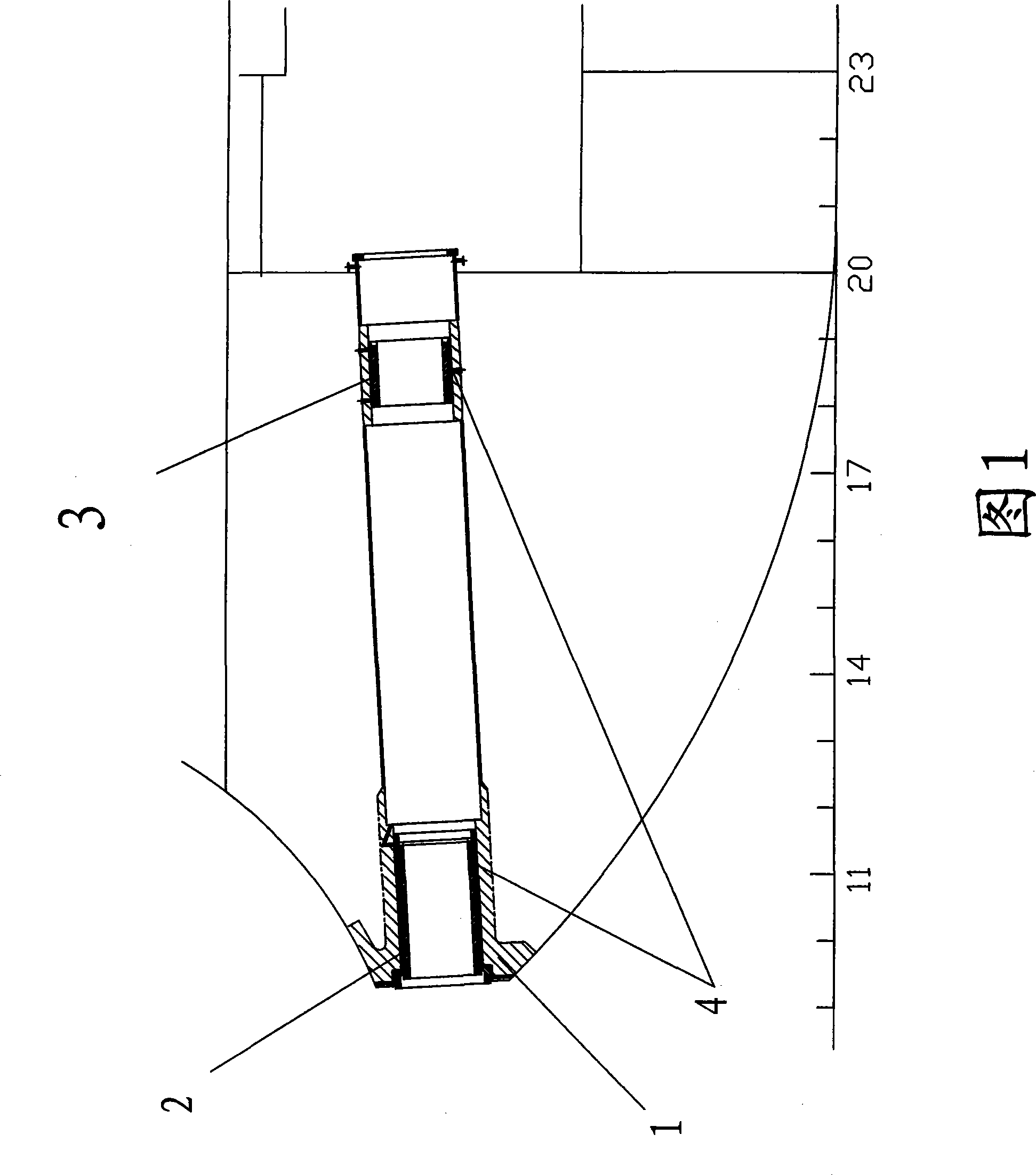 Method for mounting shipping stern shaft tube lining