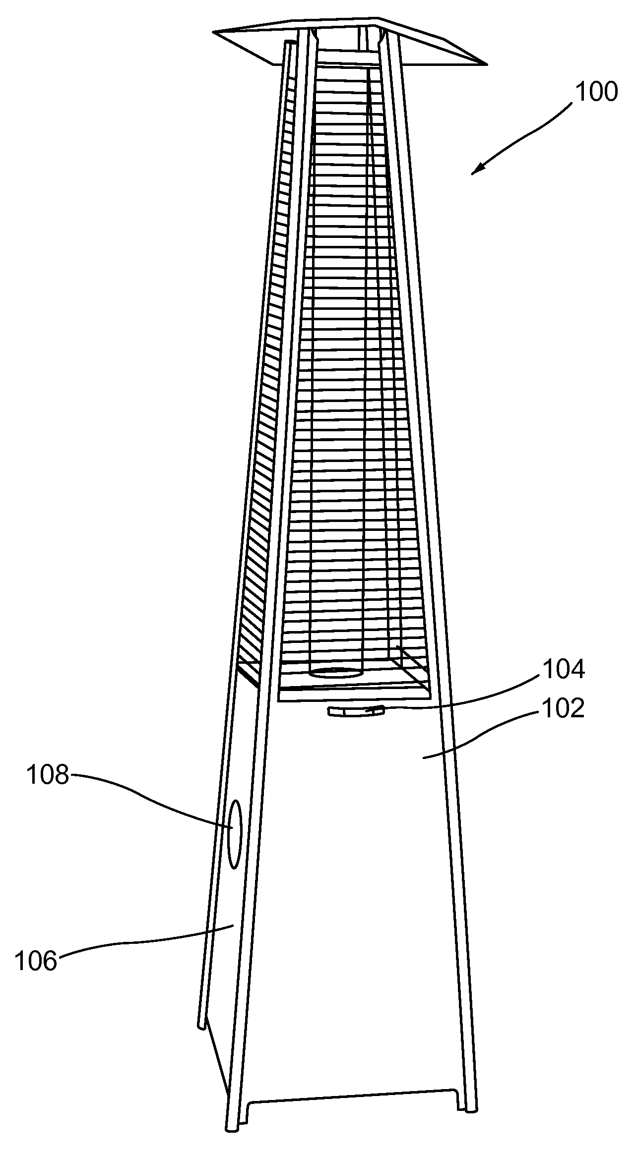 Outdoor flame heater