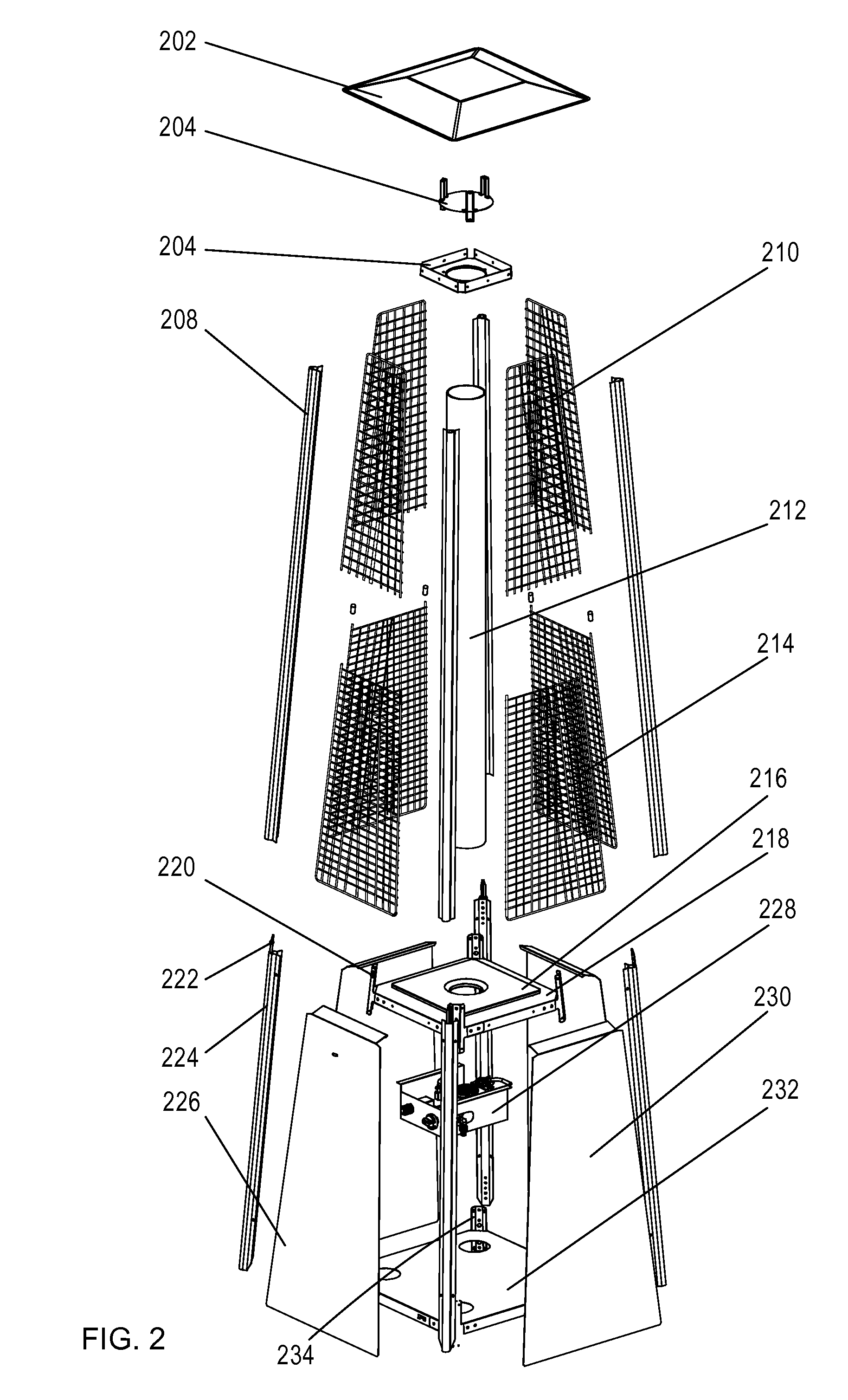 Outdoor flame heater