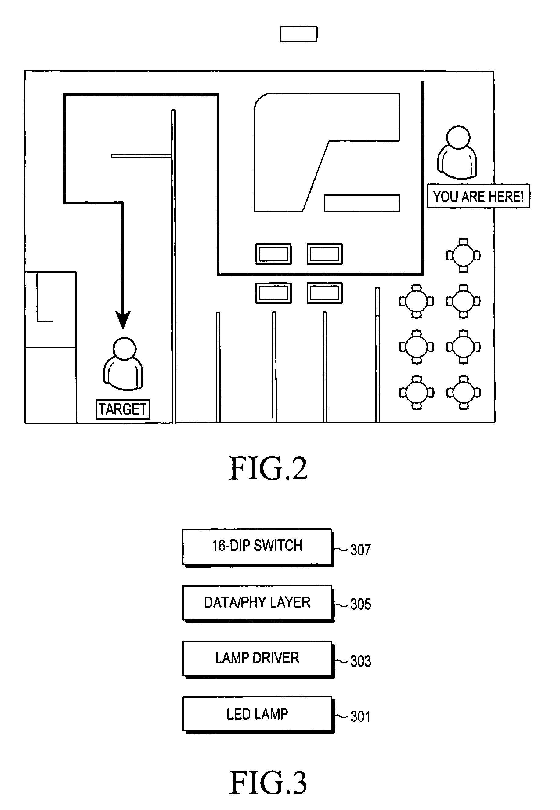 Indoor navigation method and system using illumination lamps