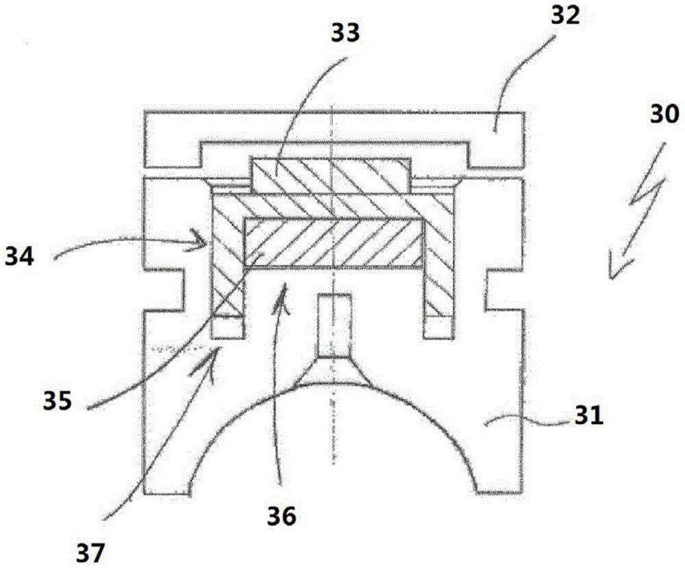 Device for compressing the transfer element