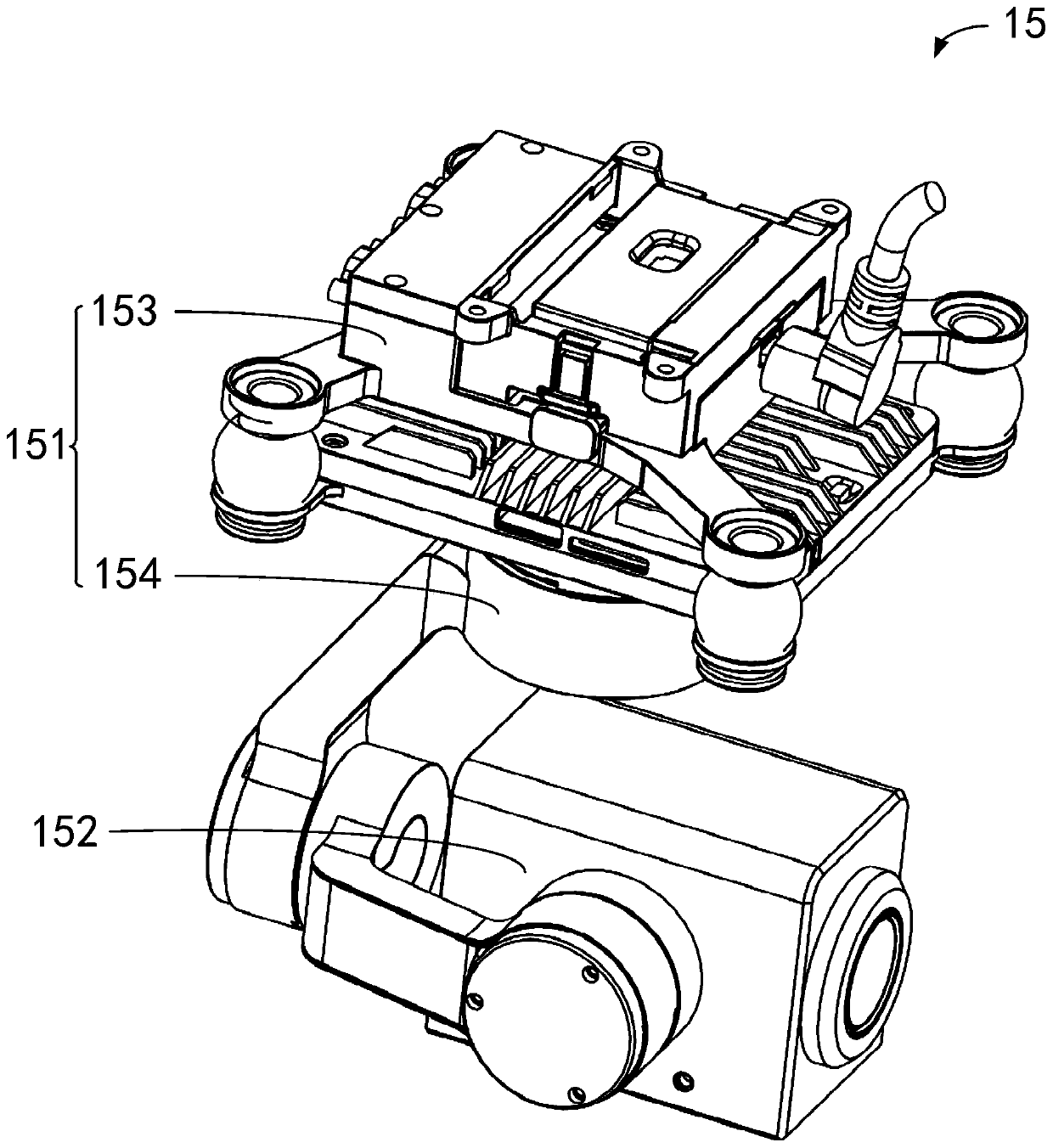 Replaceable pan-tilt camera, aircraft, system and pan-tilt replacement method thereof