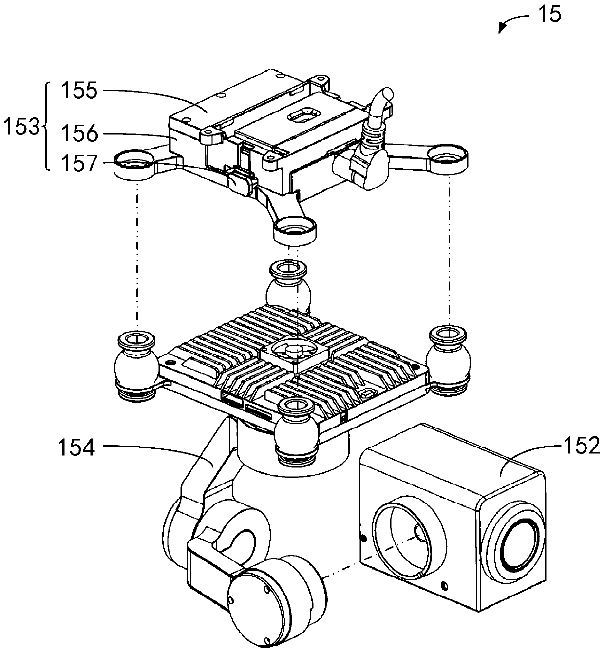 Replaceable pan-tilt camera, aircraft, system and pan-tilt replacement method thereof