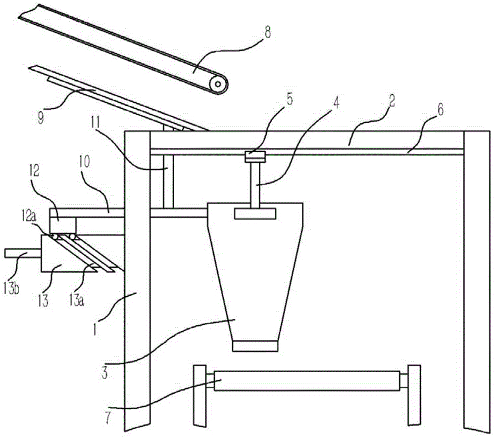 A chemical fiber dryer feed auxiliary device
