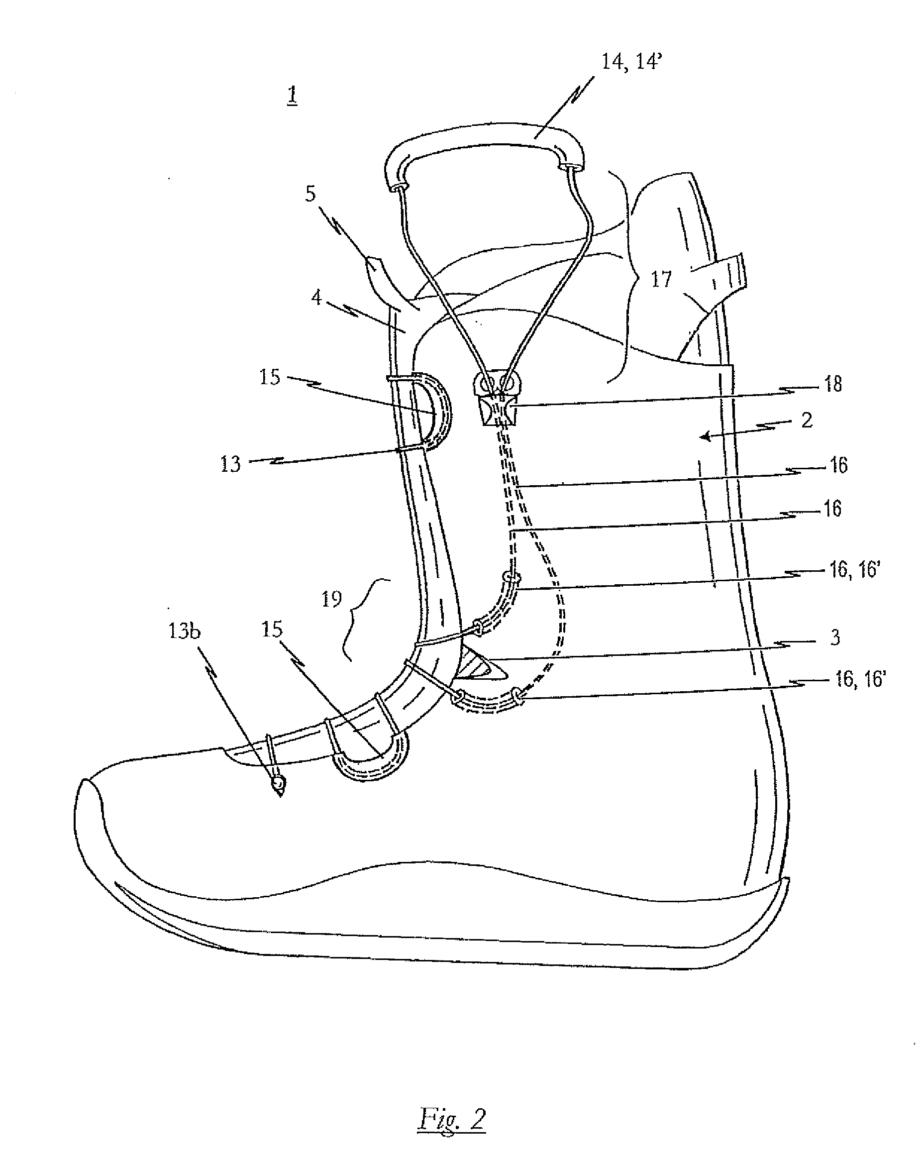 Boot in particular ski or snowboard boot