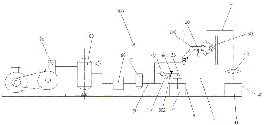 Jet structure and spraying device with jet structure