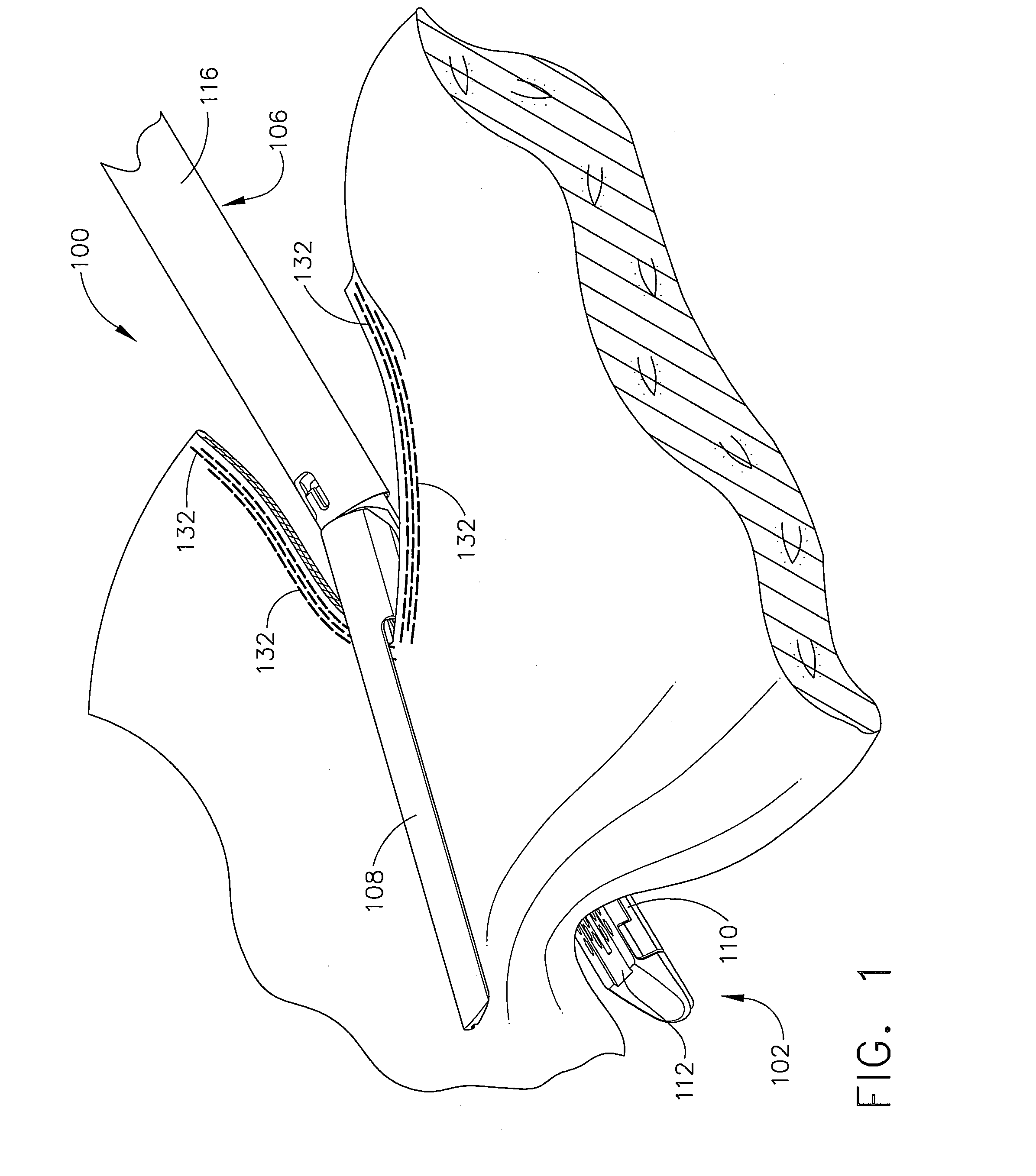 Curved end effector for a surgical stapling device