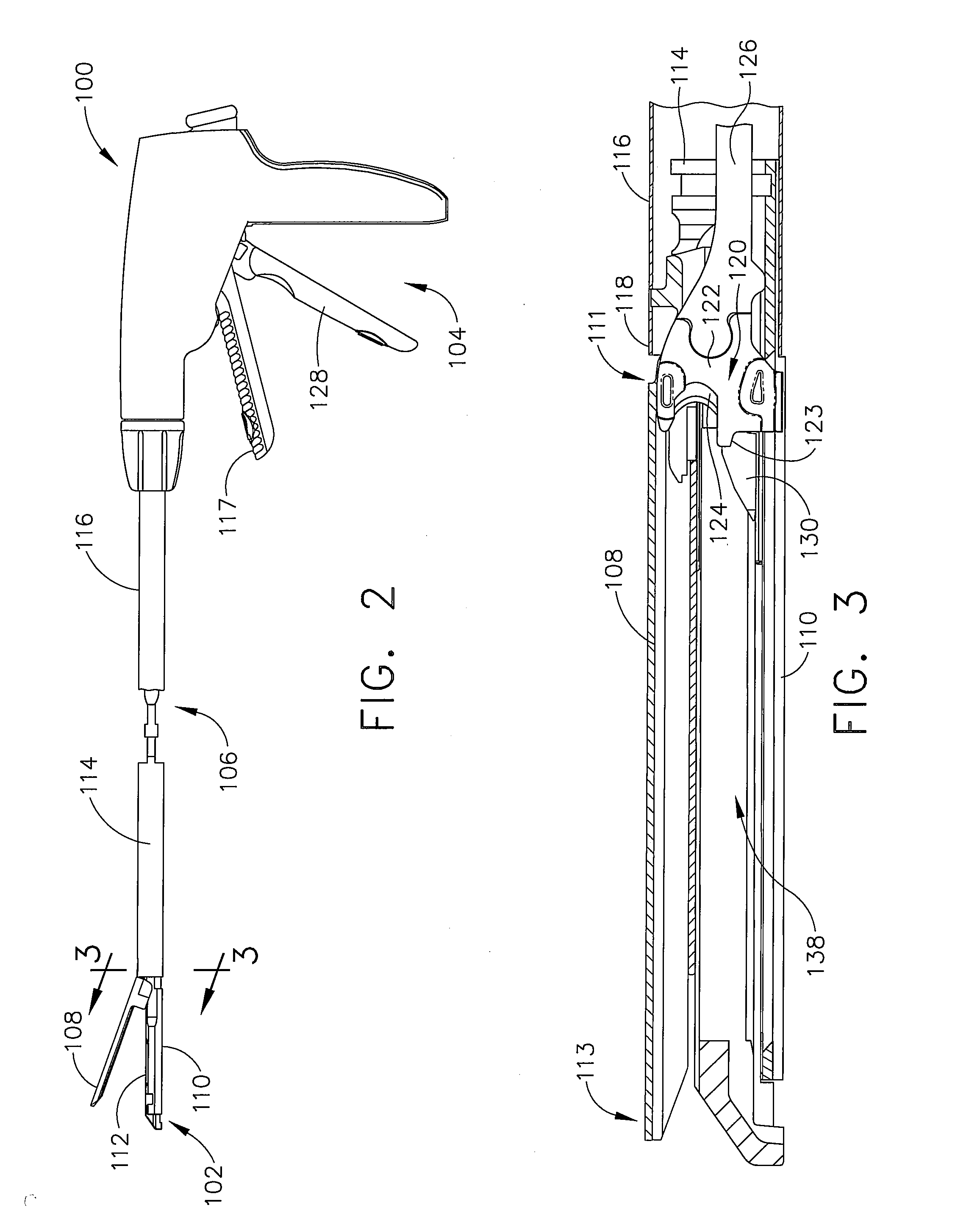 Curved end effector for a surgical stapling device