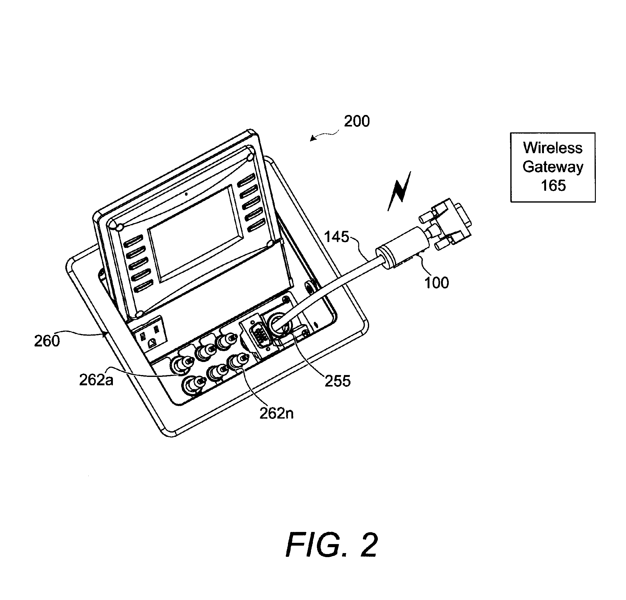 Cable clamp-on device including a user interface