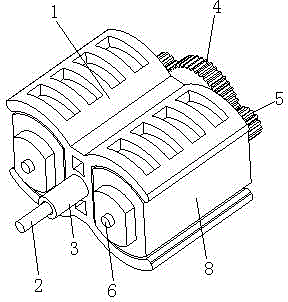 Frame used for combining plurality of motors